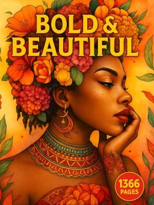 Bold & Beautiful – 1366 Black Women Coloring Page Mega Bundle