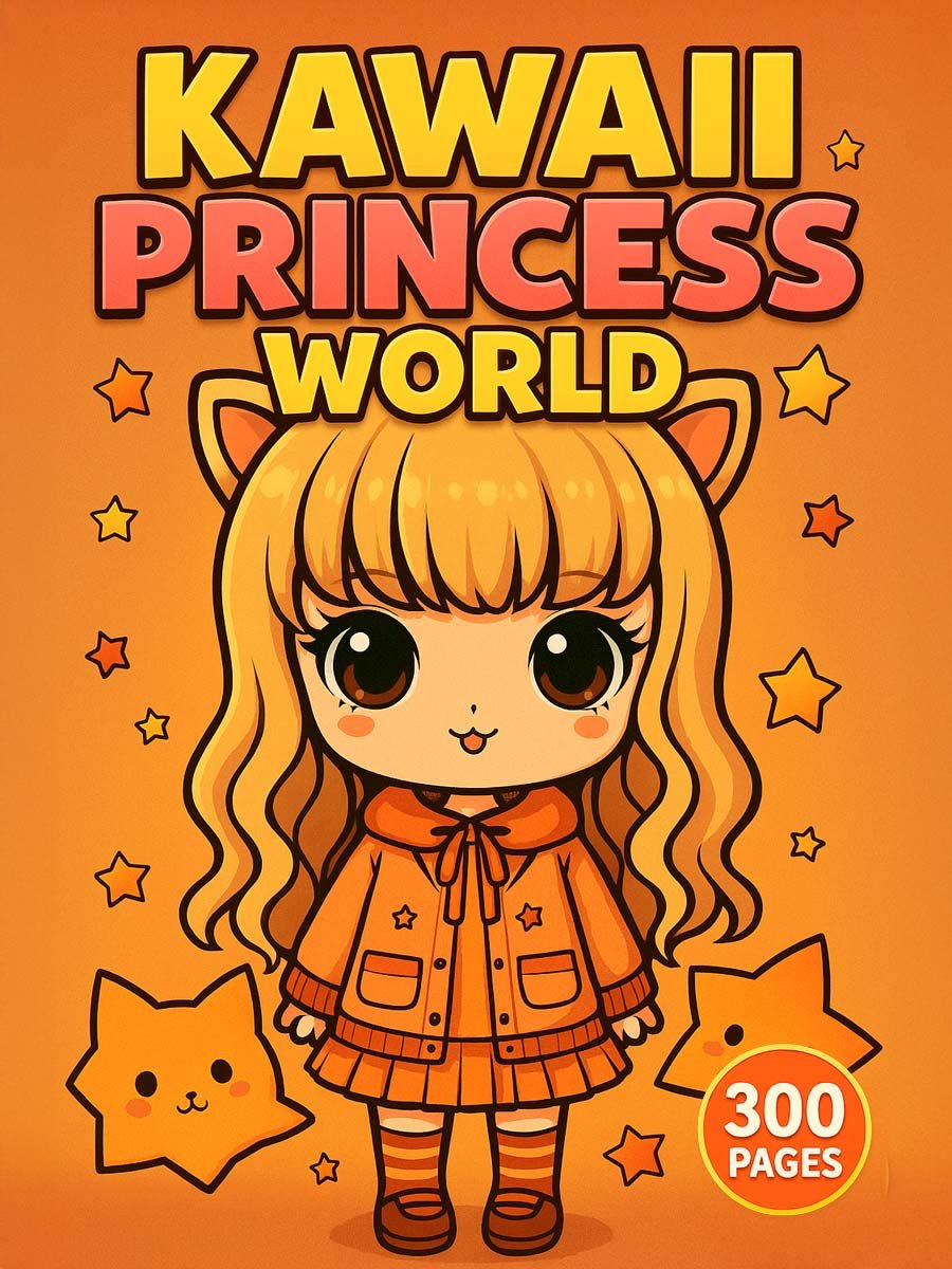 Kawaii Princess World – 300 Princess & Cute Girl Pages